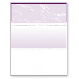 Blank Computer Checks for Laser & Ink Jet Printers, Pack of 100 Sheets (Purple Top)