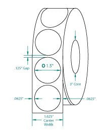 Super Gloss Clear Retail Package/Envelope Seals 1 inch Round Circle Wafer Seal Labels 1,000 per Roll