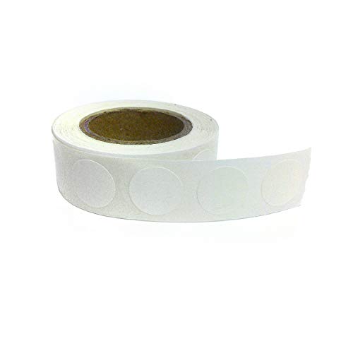 Blank Color Coding Stickers, Writable Surface 500 Permanent Labels per Roll (White, 1/2" Circle)