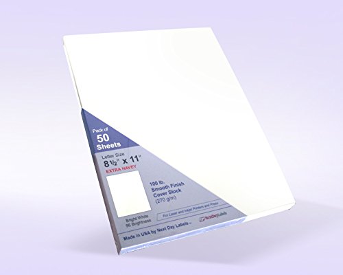 NextDayLabels - Pastel Blue Card Stock, Letter Size, 67/65 lb. (176/190  gsm) 50 Sheets Per Pack, Great For Awards, Diplomas, Invitations, Art N