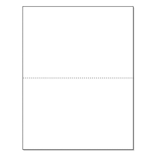 Letter Size White Perforated Blank Post Card Cardstock, 75lb Cover (203 gsm) 2 per Page, Cards Measure 8.5" X 5.5", Inkjet/Laser Compatible - 100 Sheets / 200 Cards
