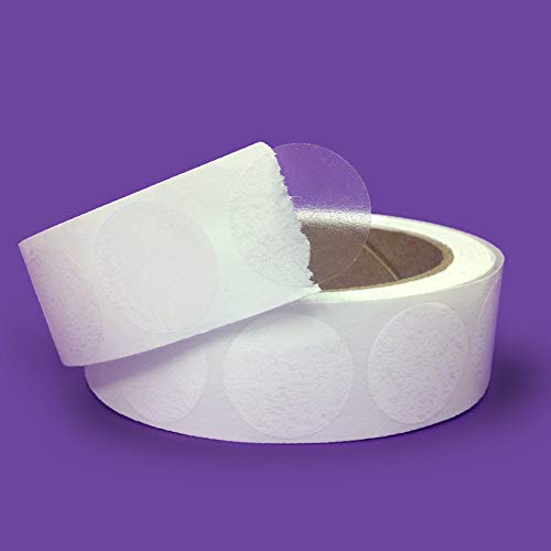 Super Gloss Clear Retail Package/Envelope Seals 1 inch Round Circle Wafer Seal Labels 1,000 per Roll