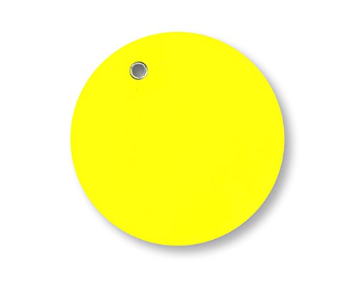 3" Strong Vinyl Circle Tags (Yellow) Pack of 50
