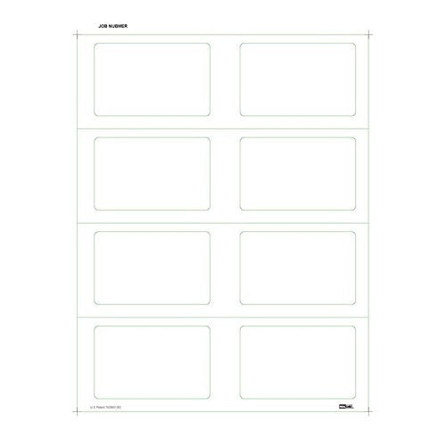 8-1/2" x 11" RealCard cutsheet, 8-Up, Laser Simplex/Duplex Printable, Blank Stock (Carton of 1000)