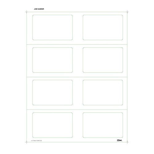 8-1/2" x 11" RealCard cutsheet, 8-Up, Laser Simplex/Duplex Printable, Blank Stock (Carton of 1000)