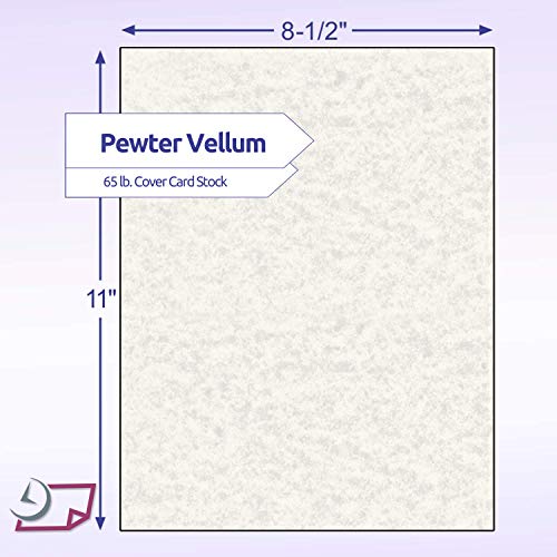 NextParch 8-1/2" x 11" (Letter Size) 65 lb. Parchment Cover Card Stock (Pewter)