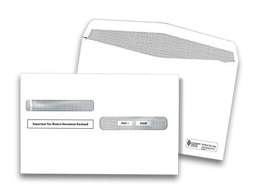 2023 4 Up W2 Tax Forms and Matching Envelopes
