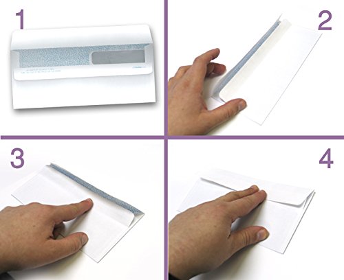Ready-Seal Double Window Security Tinted Check Envelopes, Compatible for QuickBooks Checks ETC. (50 Per Pack)