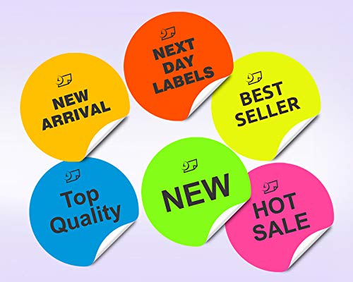 Blank Color Coding Stickers, Writable Surface 500 Permanent Labels per Roll (6 Pack of 500 Each Color, 1.5" Circle)
