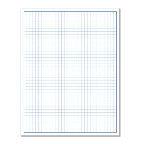 8-1/2 x 11" / Quadrille Grid Blueprint and Graph Paper (5 Pads, 50 Sheets Per Pad)