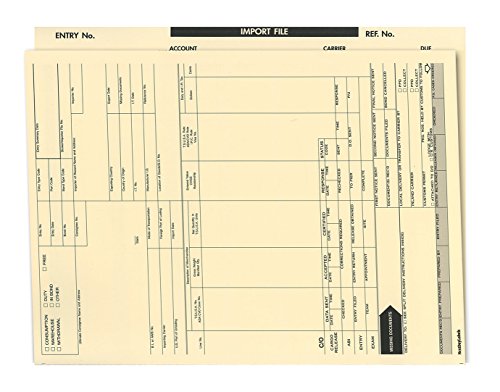 Import File Folders, Manila, 9 ½" X 11 ¾" with preprinted info. (100 Per Case)