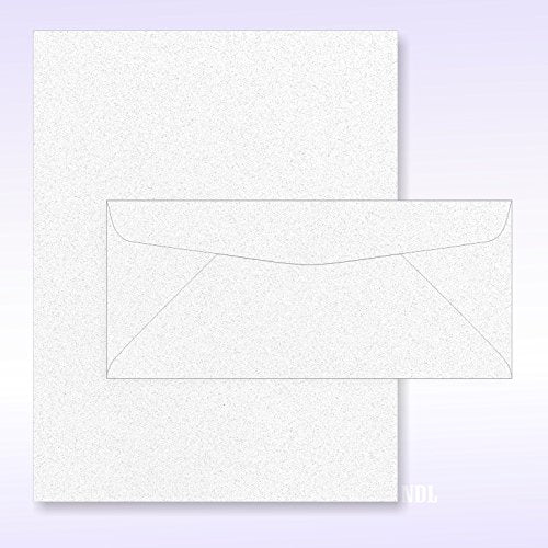 NextFiber 8-1/2" x 11" Letter Heads & #10 Reg. Envelopes Create invitations, Certificates, Events, Parties, Birthday, Showers, Proposals, Presentations, Resumes and much more (White)