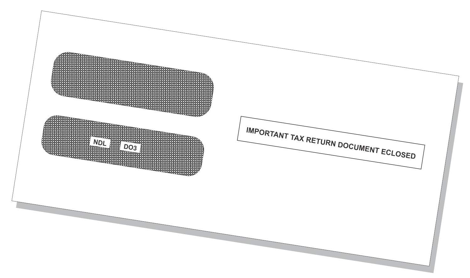 2023 3 Up W2 Tax Forms and Matching Envelopes