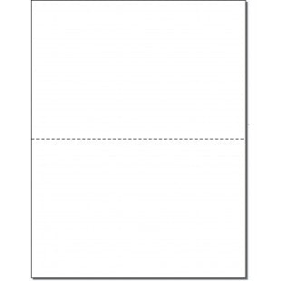 8.5" x 11" 24# Letter Size Perforated Paper (White, Perf @ 5-1/2")