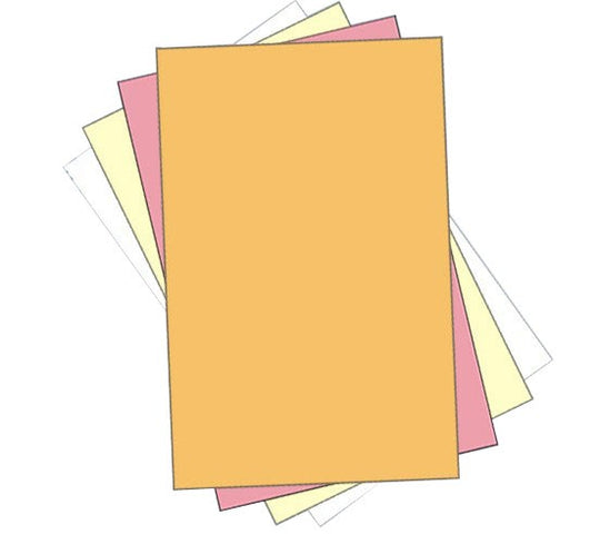 11" x 17"" 4 Part NCR Superior Gold/Pink/Yellow/White Reverse Collated Paper, Item #5918