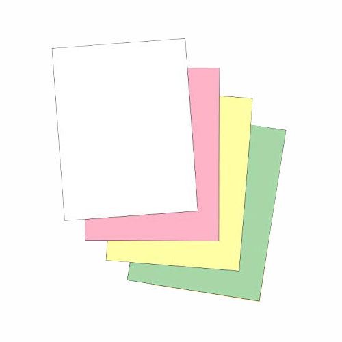 Plain Collated Color Paper (Not Carbonless) for Laser and Ink Jet Printers 4 Part.