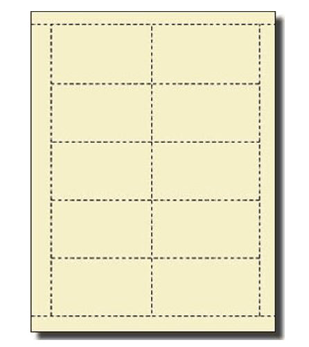 Label Outfitters Cream or Ivory Business Cards, Laser or Inkjet Printable, 10 Cards per Sheet.