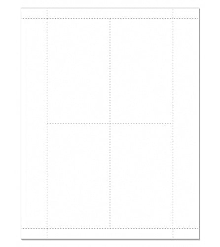 3" x 5" Index Cards, 4 Cards Per Page of 8-1/2" x 11", Will Work for All Laser and Inkjet Printers.