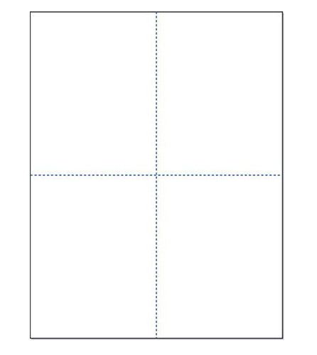 8-1/2 x 11 Laser and Inkjet Printer Postcards 4 up Per Page, (4-1/4" x 5-1/2" After Perf) 100 Sheets / 400 Cards