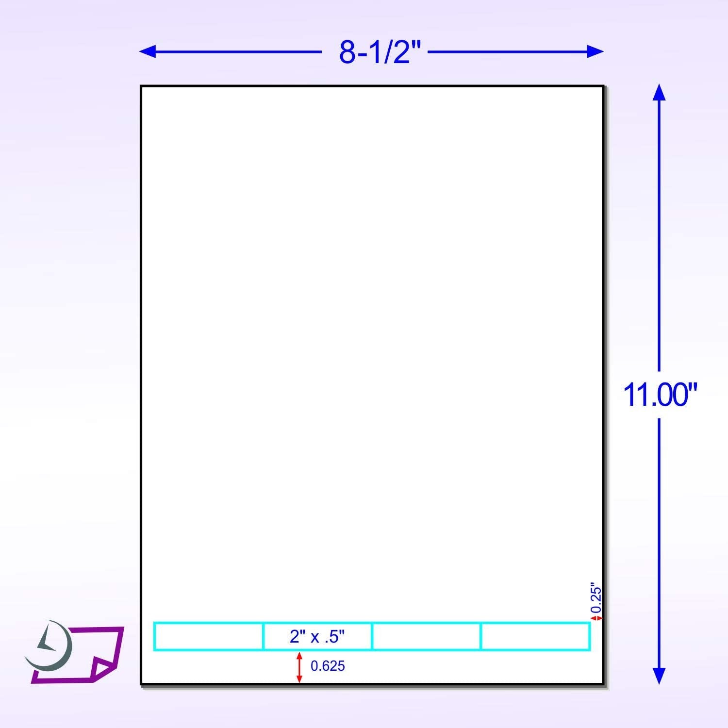 Integrated Laser Form with Label Combination (2x.5" - 4 Labels)