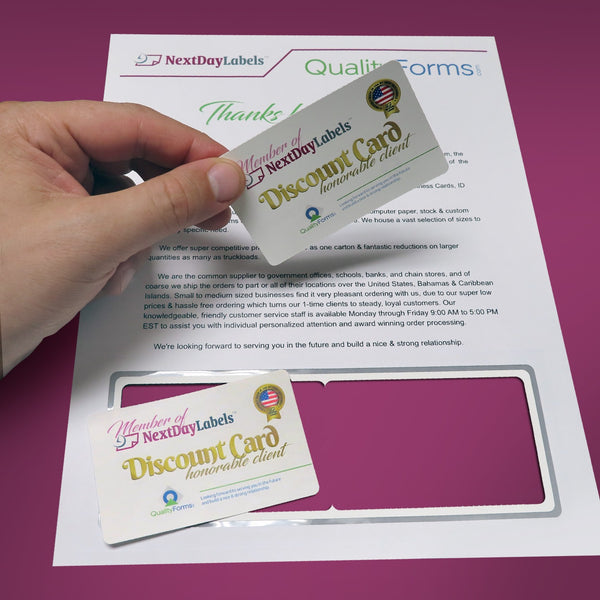 Integrated Card, 10 mil polyester, Duplex Printable, 2 Cards on the bo ...