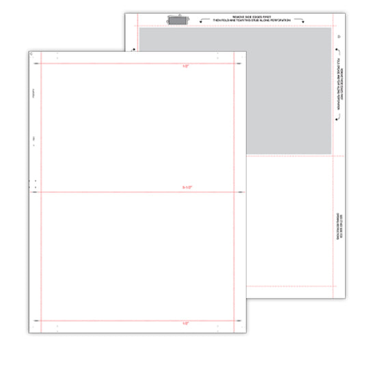 PSEMPV 8 1/2" x 11" Pressure Seal Form Multi-Purpose Blank Face V Fold With 20% Screenback