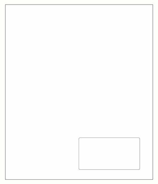 Integrated Laser Label Form Sheets, 1 Label, 3-1/2" x 2" Right Edge