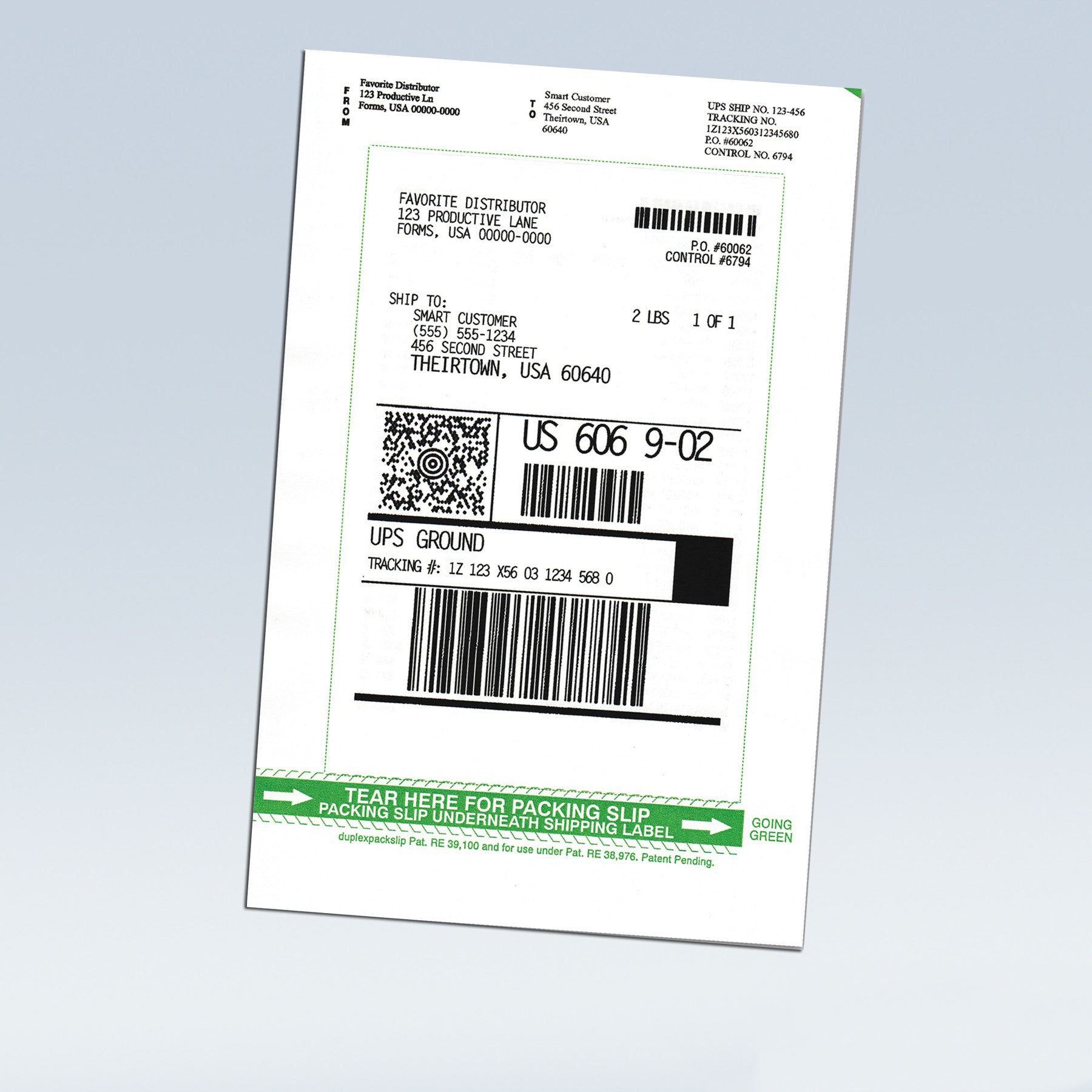 Duplex Thermal 1 Up Shipping Label/ Packing Slip - 1000 Labels - Apple ...