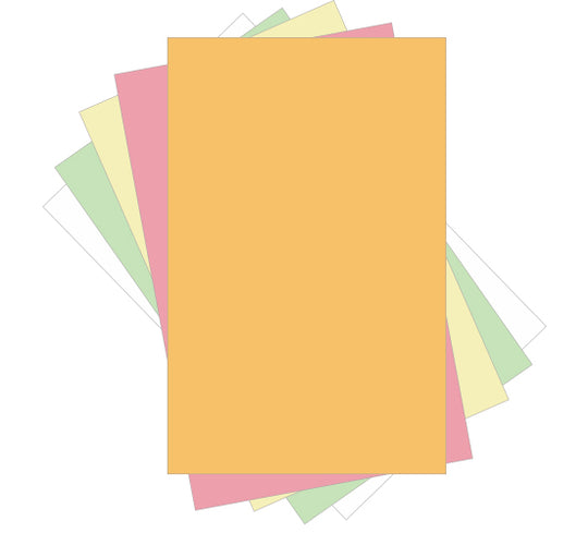11" x 17" 5 Part NCR Superior Gold/Pink/Yellow/Green/White Reverse Collated Paper - #5932