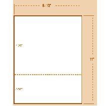 8-1/2 x 11" 24# Perforated Paper, 1 perf at 3-2/3" from Bottom
