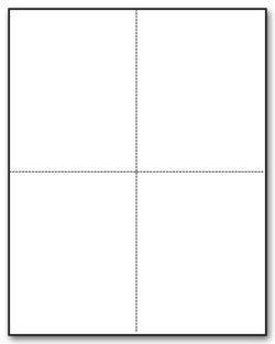 W-2 or 1099 Forms Blank Paper 4-Up Version"NO Instructions on Back" for Laser and Ink Jet Printer (1 Pack of 100 Sheets)