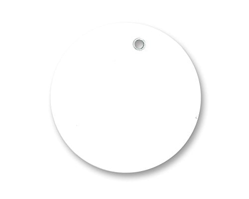 3" Strong Vinyl Circle Tags (White) Pack of 50