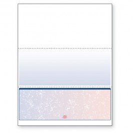 Blank Computer Checks for Laser & Ink Jet Printers, Pack of 100 Sheets (Red/Blue Prismatic Bottom)
