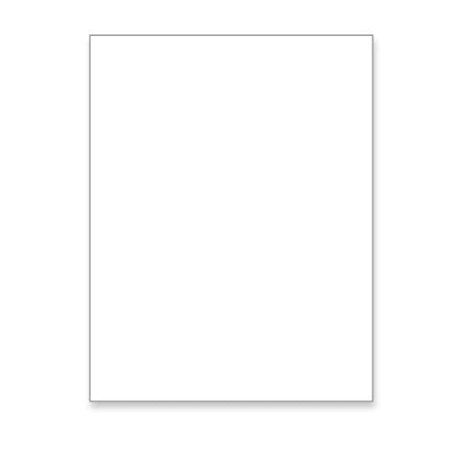 8-1/2 x 11" Letter Size Smooth Cover - White, 80 lb, Pack of 50 Sheets