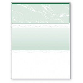 Blank Computer Checks for Laser & Ink Jet Printers, Pack of 100 Sheets (Green Top)