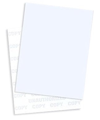 Multi-Purpose UNAUTHORIZED COPY 8-1/2 x 11" Security Paper for Laser or Ink Jet Printers (Pack of 50 Sheets Blue)