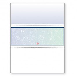 Blank Computer Checks for Laser & Ink Jet Printers, Pack of 100 Sheets (Green/Blue Prismatic Center)