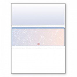 Blank Computer Checks for Laser & Ink Jet Printers, Pack of 100 Sheets (Red/Blue Prismatic Center)