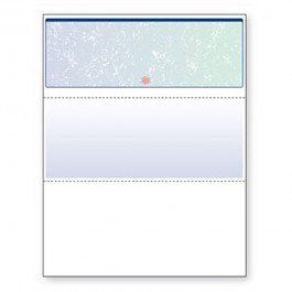 Blank Computer Checks for Laser & Ink Jet Printers, Pack of 100 Sheets (Green/Blue Prismatic Top)