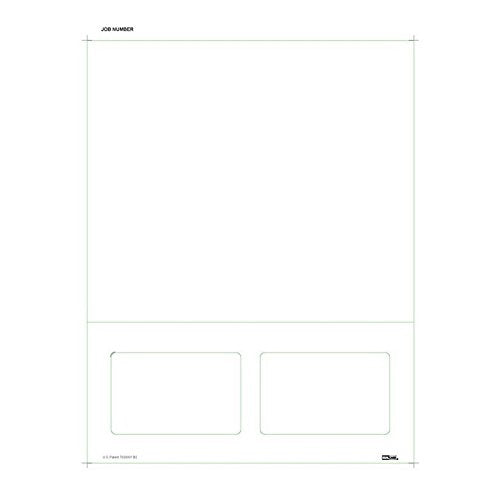 8-1/2" x 11" RealCard cutsheet, 2-Up, Laser Simplex/Duplex Printable, Blank Stock (Carton of 1000)