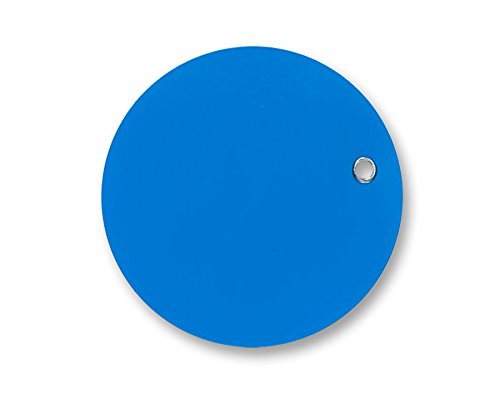 3" Strong Vinyl Circle Tags (Blue) Pack of 50