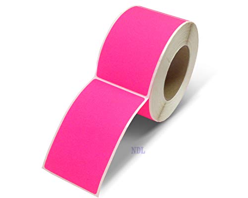 Next Day Labels, 3 X 5 Rectangle Inventory Color Coding Labels, 500 Per Roll (Fluorescent Pink)