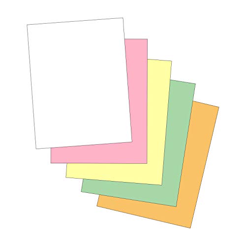 Plain Collated Color Paper (Not Carbonless) for Laser and Ink Jet Printers (5 Part, Pack)
