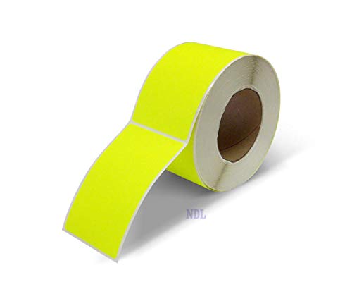 Next Day Labels, 3 X 5 Rectangle Inventory Color Coding Labels, 500 Per Roll (Fluorescent Yellow)