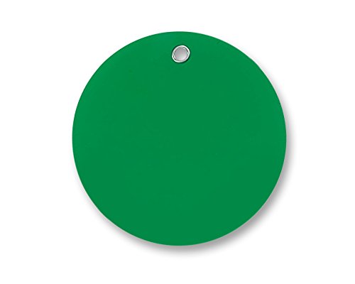 3" Strong Vinyl Circle Tags (Green) Pack of 50