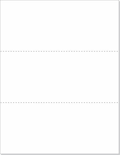 8-1/2" x 11 Letter Size 20# Perforated Paper @ 3 2/3" and 7 1/3"