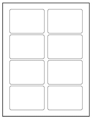 Laser/Ink Jet White Labels  3-3/8" x 2-1/3" - 8 per Page