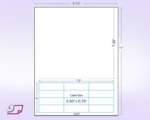 Integrated Laser Form with Label Combination (2-1/2" x 3/4" - 12 Labels)