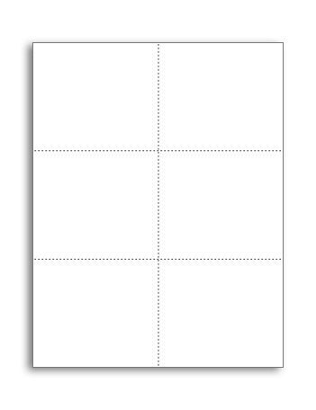 Laser Printer Blank Perforated Cards 6 up per Page, for School Registr ...