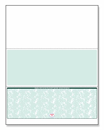 NextSecure Blank Laser/Ink-Jet Checks, 500 Sheets Per Pack (Green Bottom)